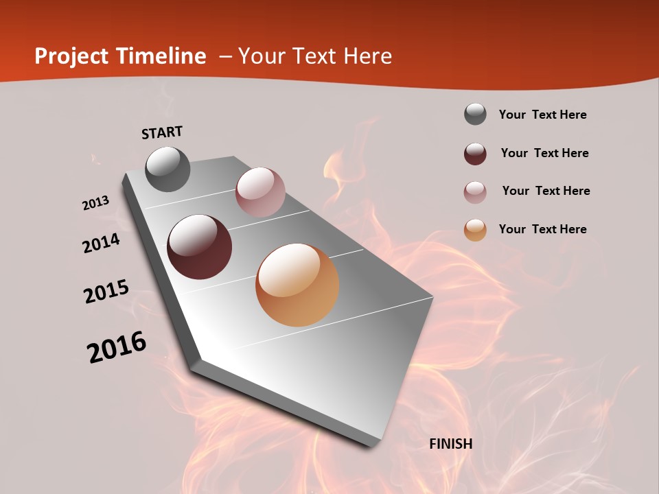 Red Smoke Fire PowerPoint Template