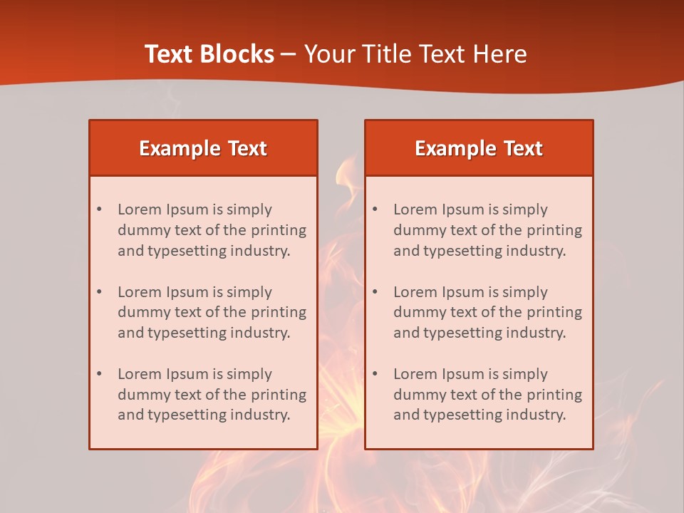 Red Smoke Fire PowerPoint Template
