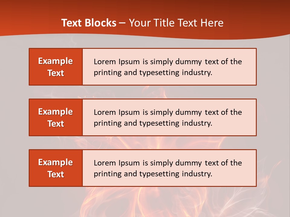 Red Smoke Fire PowerPoint Template