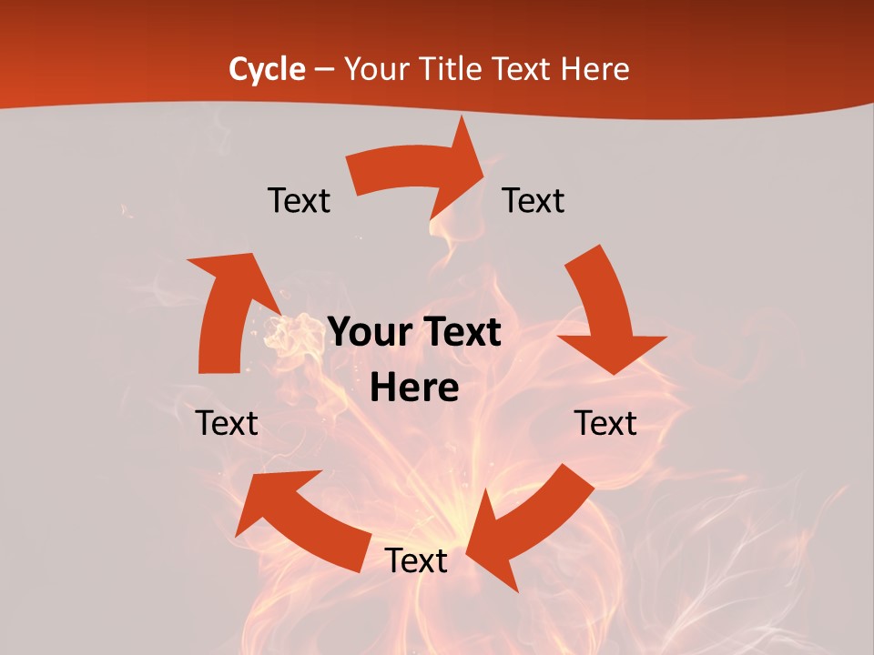 Red Smoke Fire PowerPoint Template