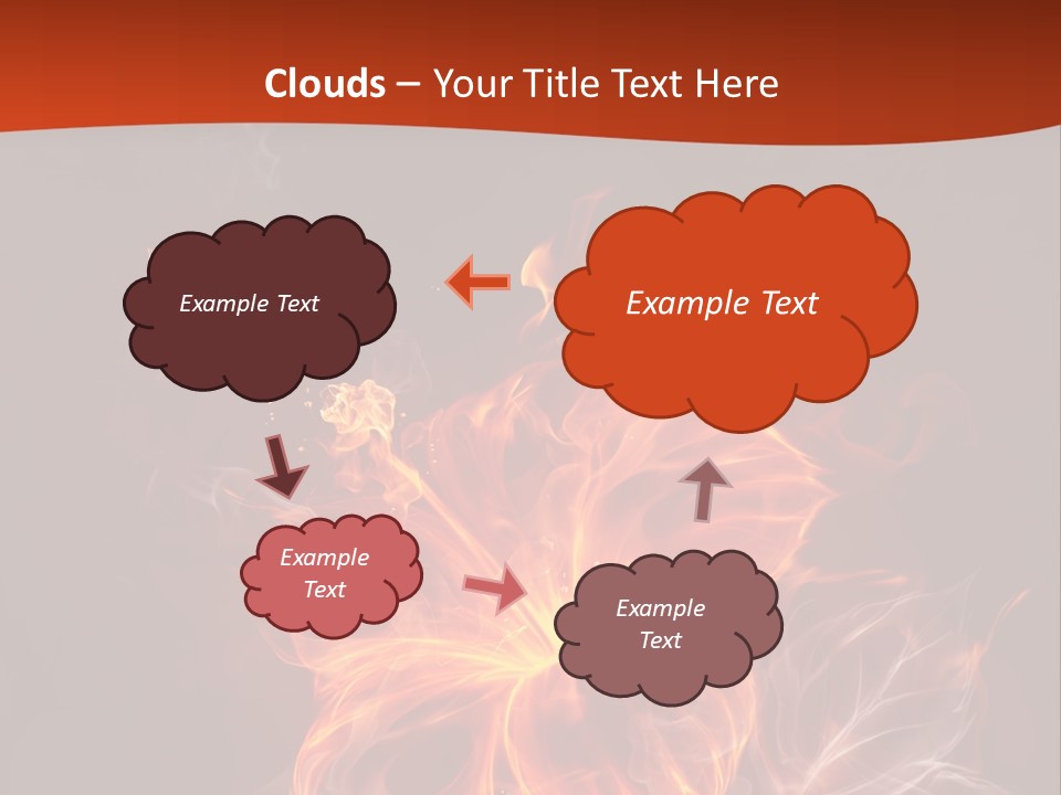 Red Smoke Fire PowerPoint Template