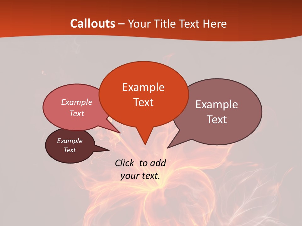 Red Smoke Fire PowerPoint Template