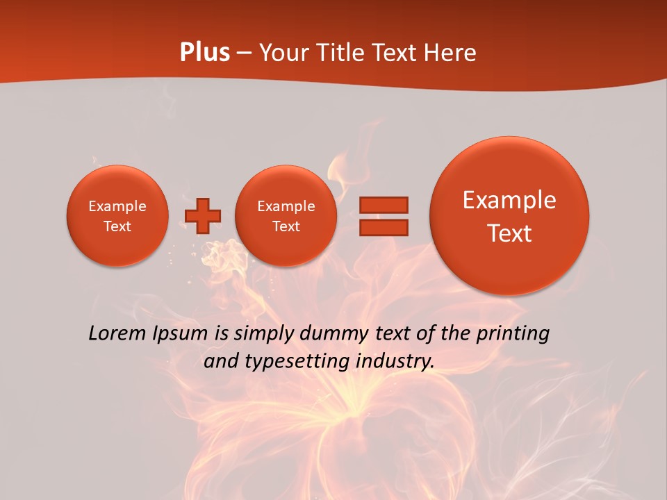 Red Smoke Fire PowerPoint Template