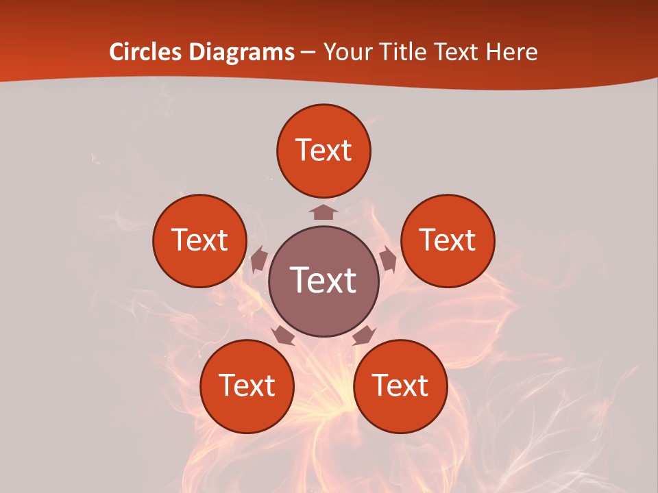 Red Smoke Fire PowerPoint Template
