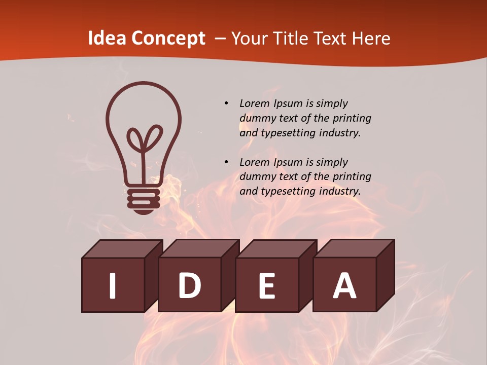 Red Smoke Fire PowerPoint Template