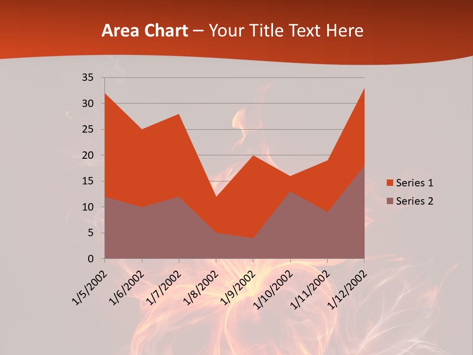 Red Smoke Fire PowerPoint Template