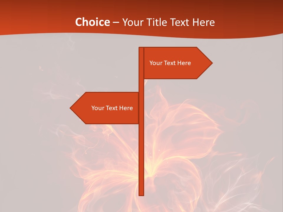 Red Smoke Fire PowerPoint Template