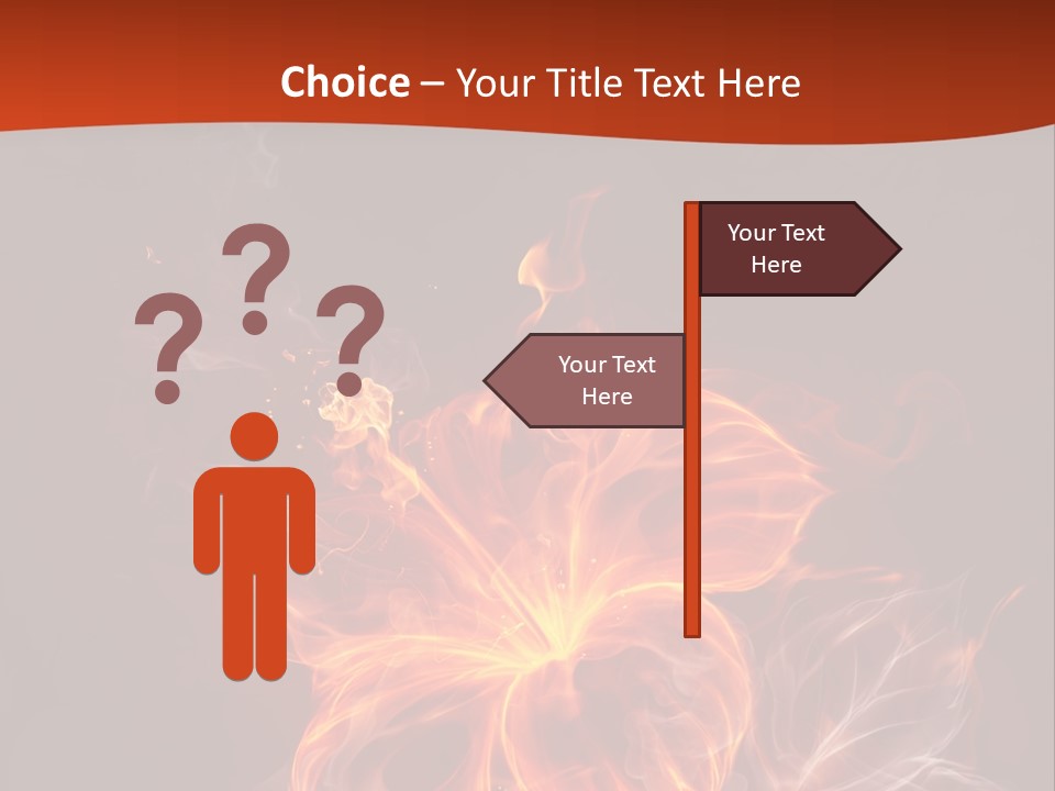 Red Smoke Fire PowerPoint Template