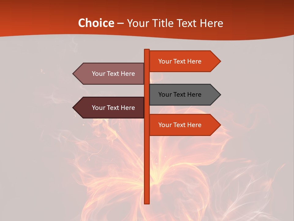 Red Smoke Fire PowerPoint Template