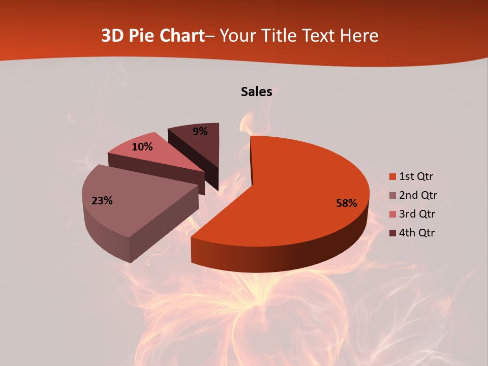 Red Smoke Fire PowerPoint Template