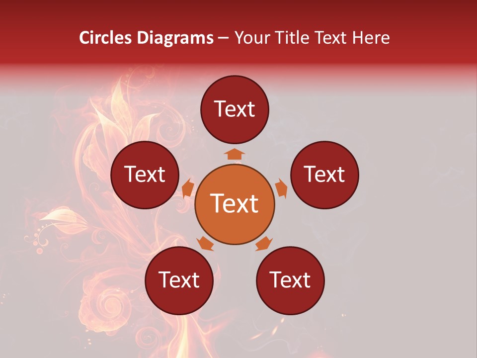 Single Background Flower PowerPoint Template