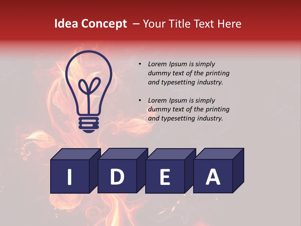 Single Background Flower PowerPoint Template