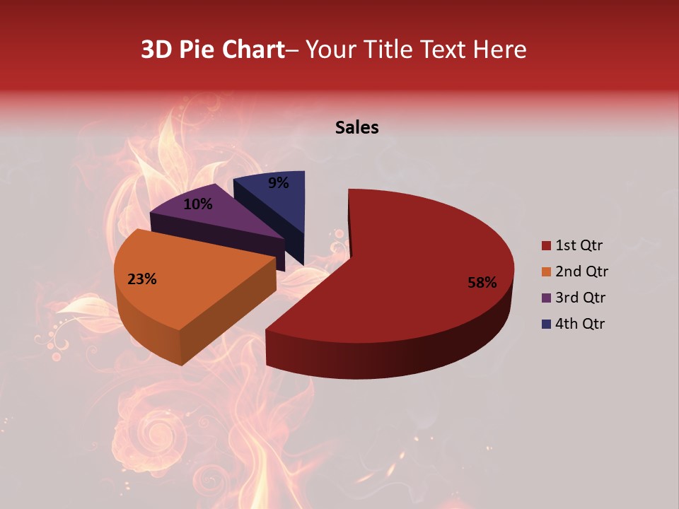 Single Background Flower PowerPoint Template