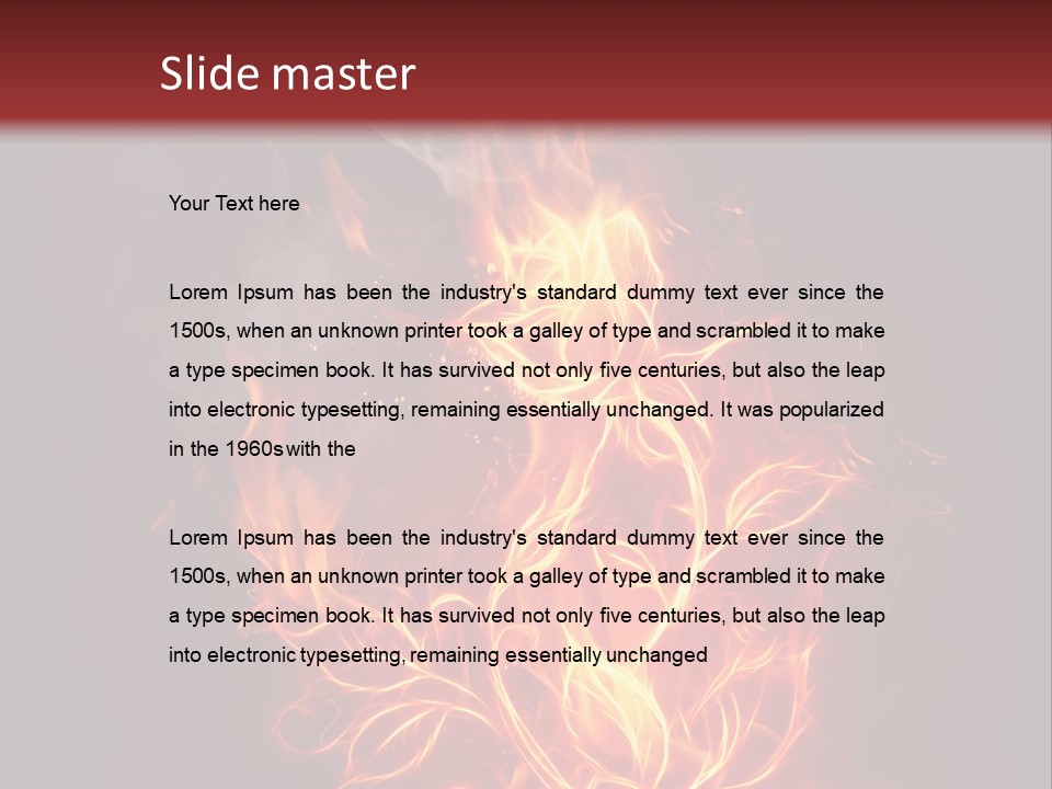 Fire Rose PowerPoint Template