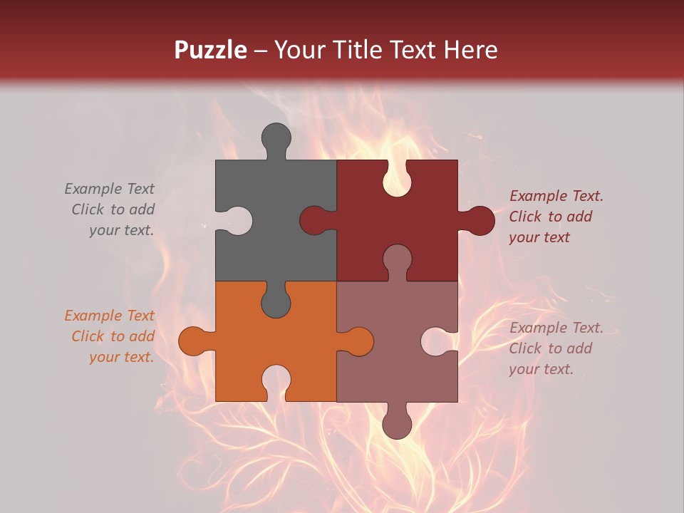 Fire Rose PowerPoint Template