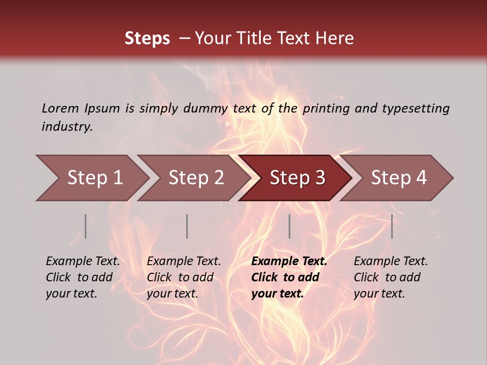 Fire Rose PowerPoint Template