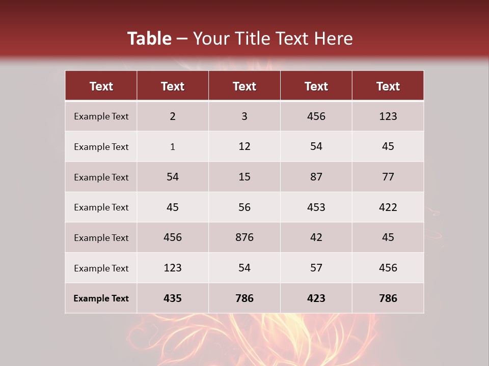 Fire Rose PowerPoint Template