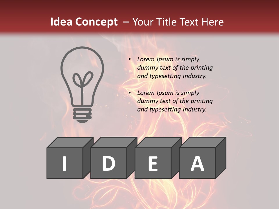 Fire Rose PowerPoint Template