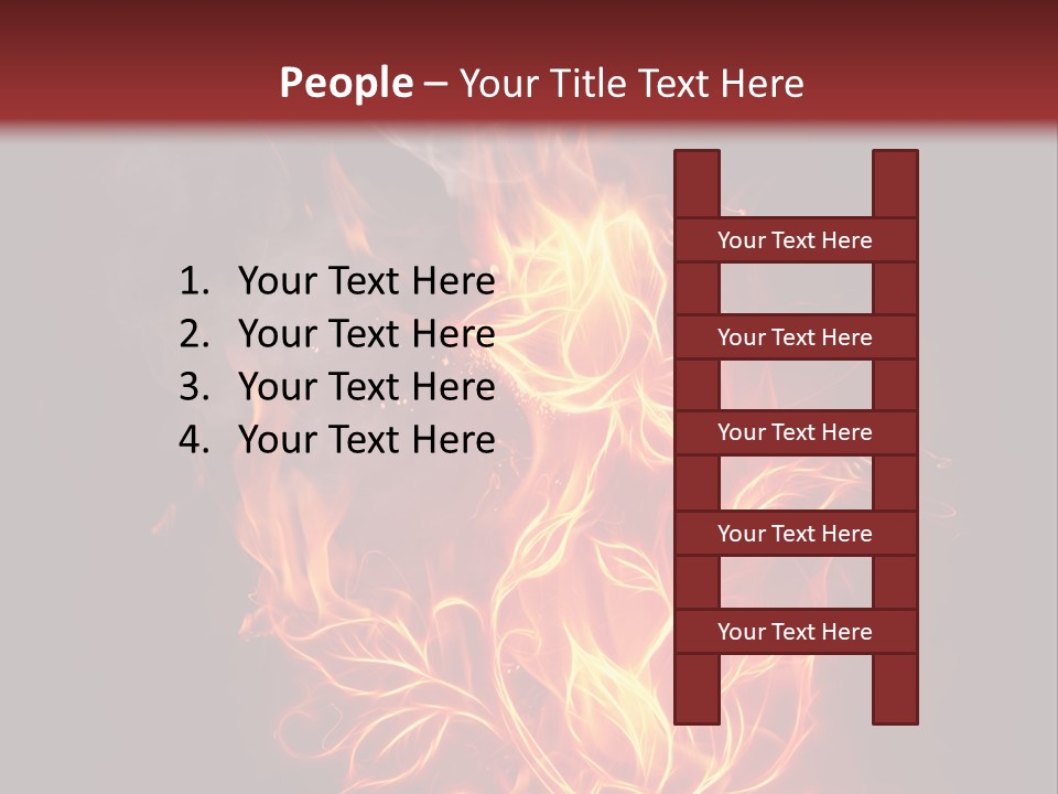 Fire Rose PowerPoint Template