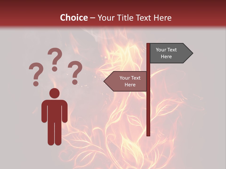 Fire Rose PowerPoint Template