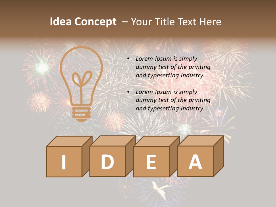 Effekte Feier Licht PowerPoint Template