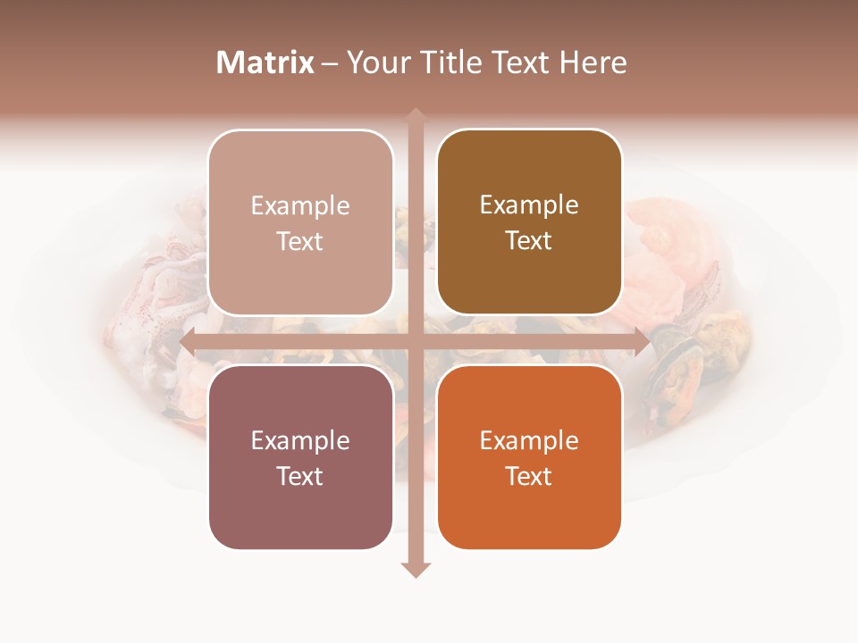 Vegetables Shrimp Cooked PowerPoint Template