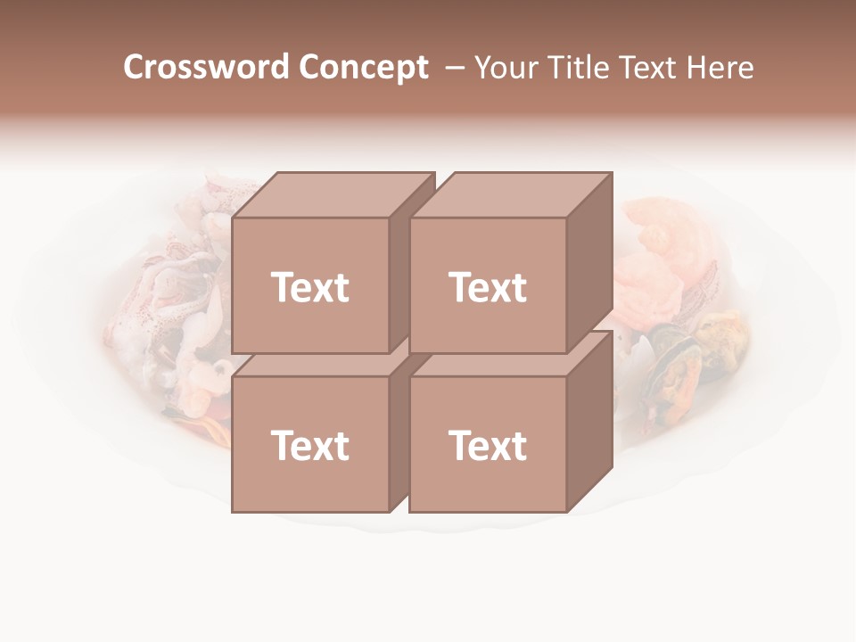 Vegetables Shrimp Cooked PowerPoint Template