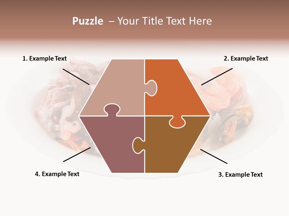 Vegetables Shrimp Cooked PowerPoint Template