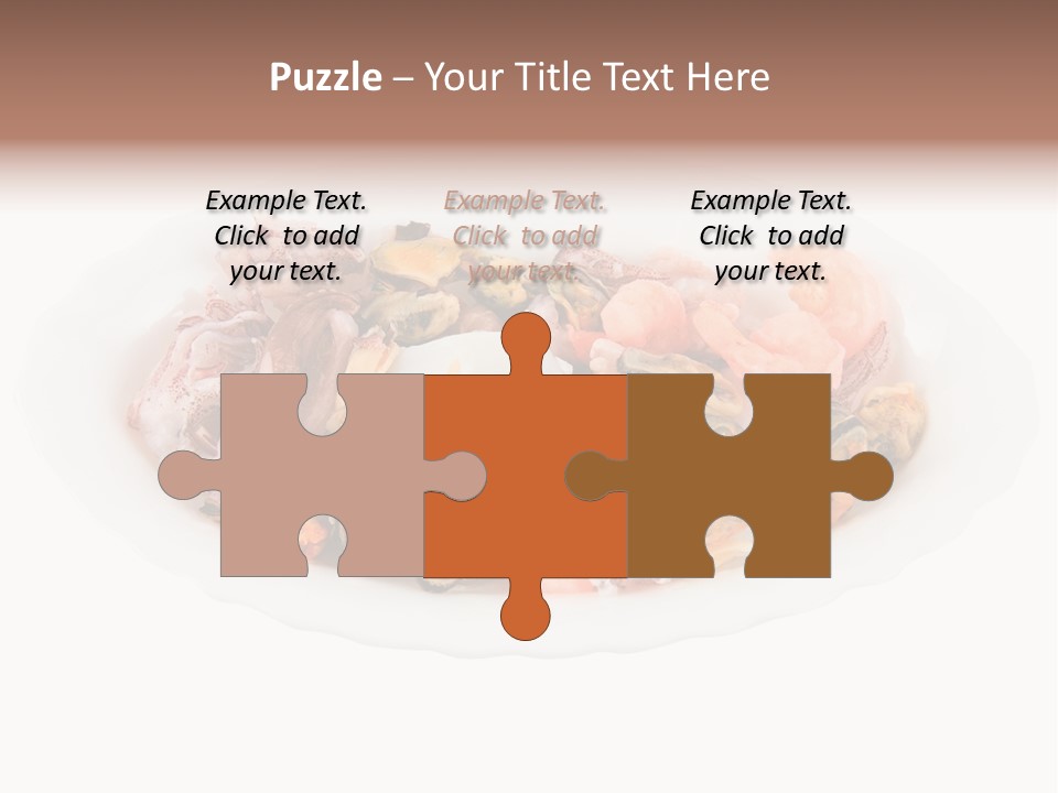 Vegetables Shrimp Cooked PowerPoint Template