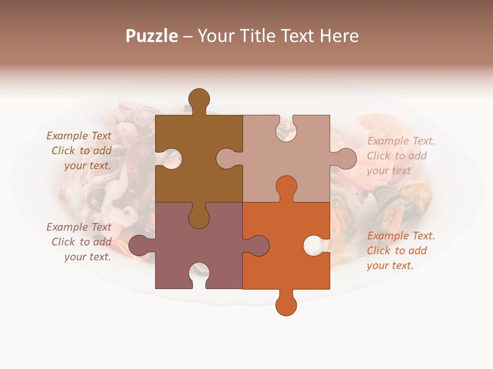 Vegetables Shrimp Cooked PowerPoint Template