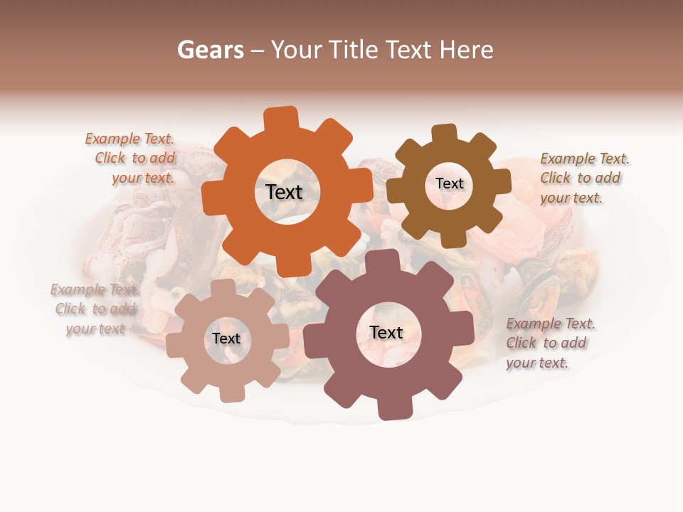 Vegetables Shrimp Cooked PowerPoint Template