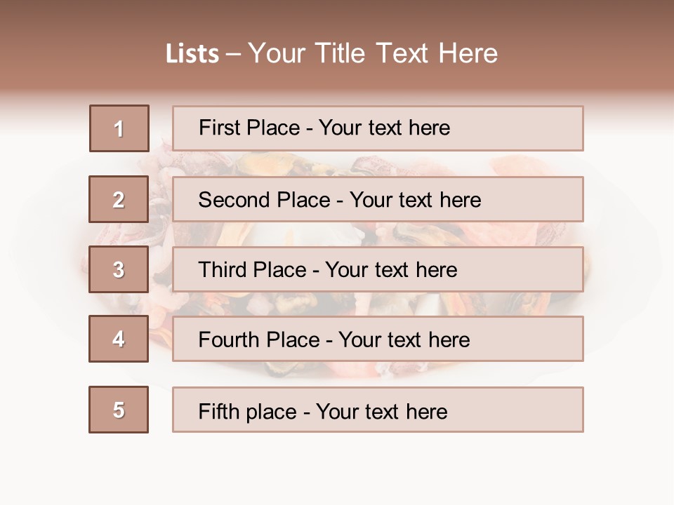Vegetables Shrimp Cooked PowerPoint Template