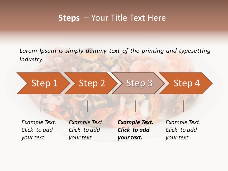 Vegetables Shrimp Cooked PowerPoint Template