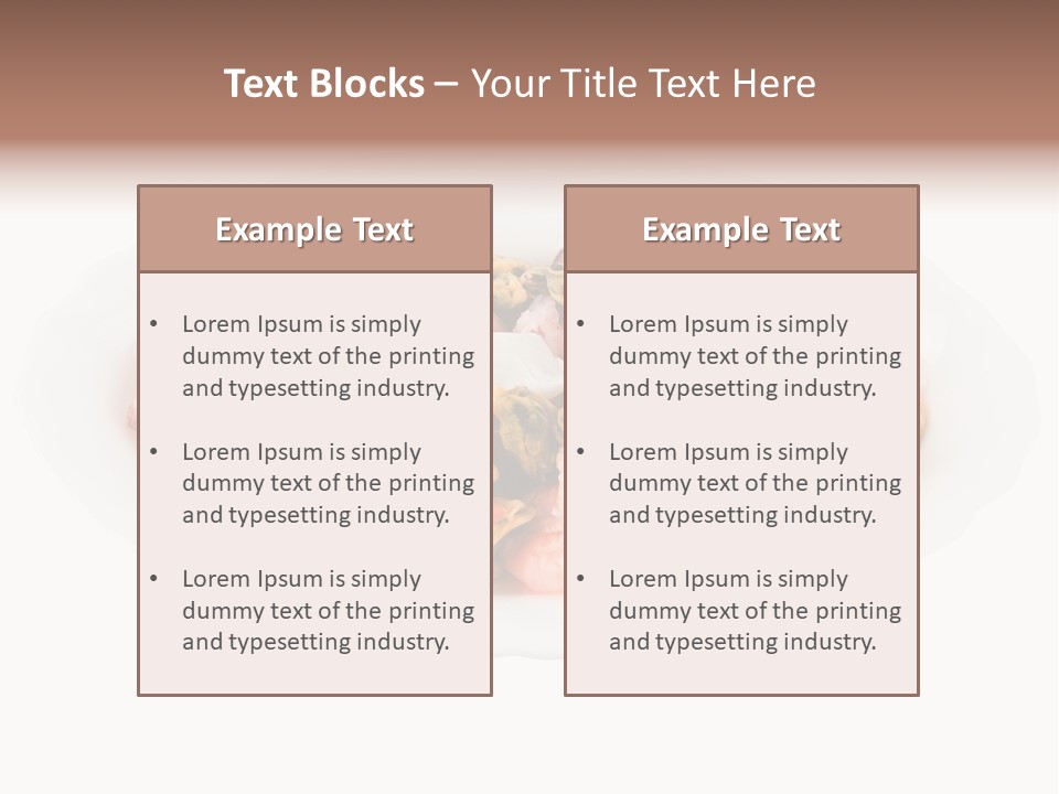 Vegetables Shrimp Cooked PowerPoint Template