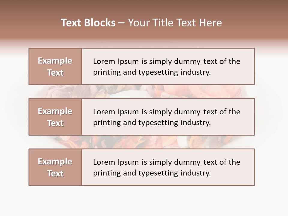 Vegetables Shrimp Cooked PowerPoint Template