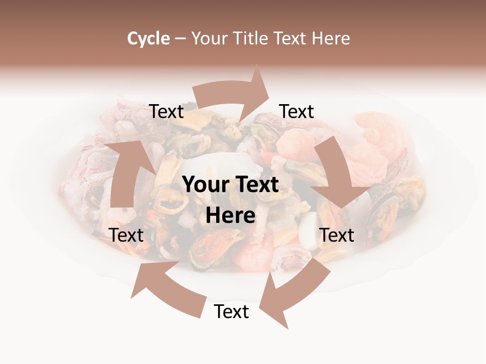 Vegetables Shrimp Cooked PowerPoint Template