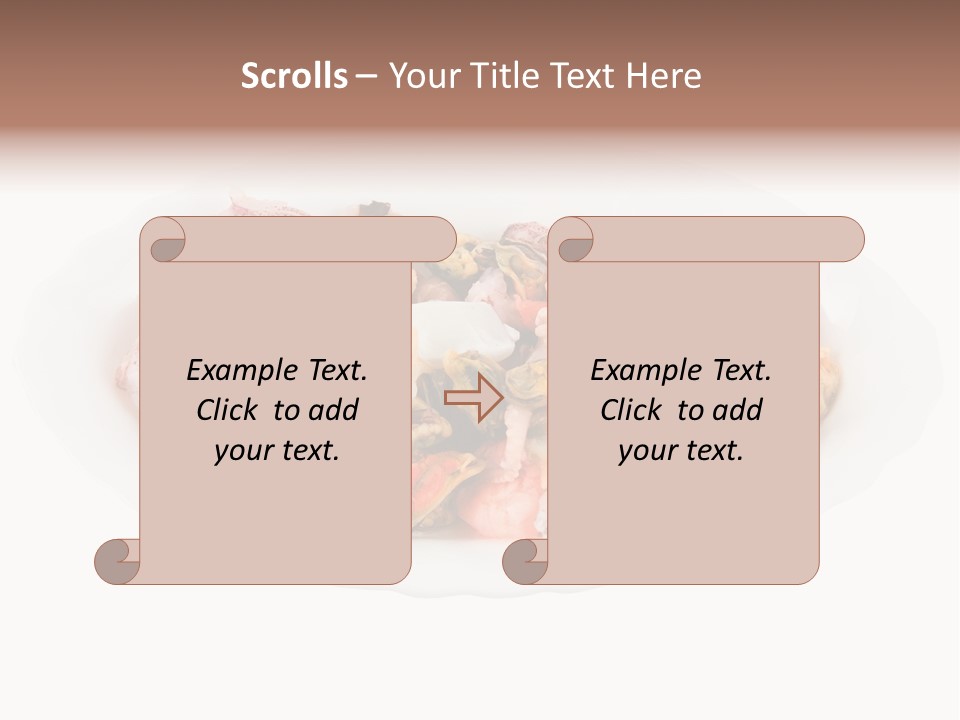 Vegetables Shrimp Cooked PowerPoint Template