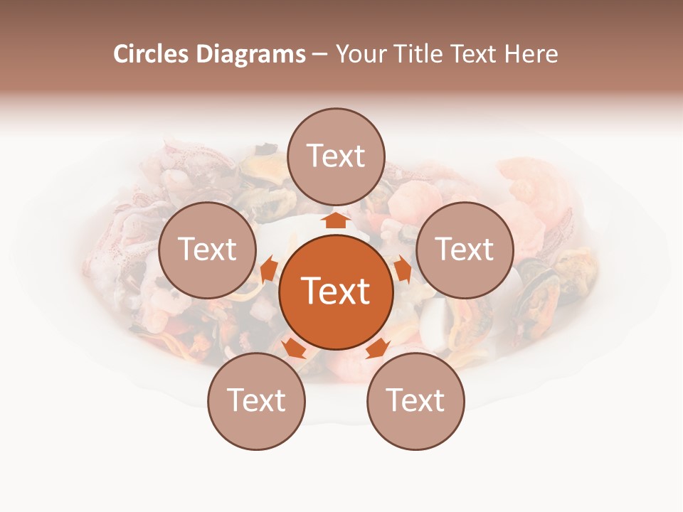 Vegetables Shrimp Cooked PowerPoint Template