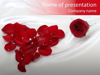 Petal Fabric Drop PowerPoint Template