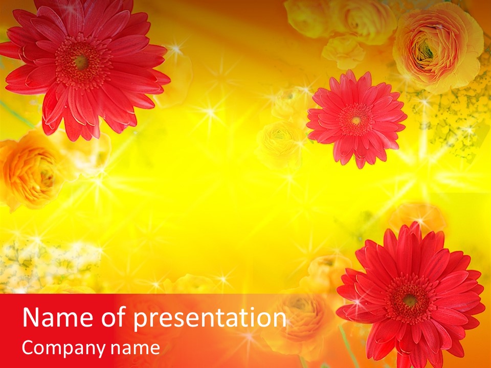 Natural Stars Blur PowerPoint Template