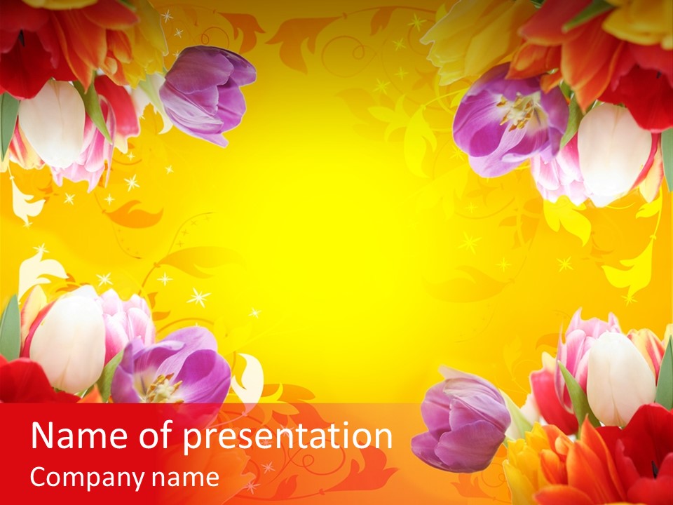 Flower Abstract Fancy PowerPoint Template