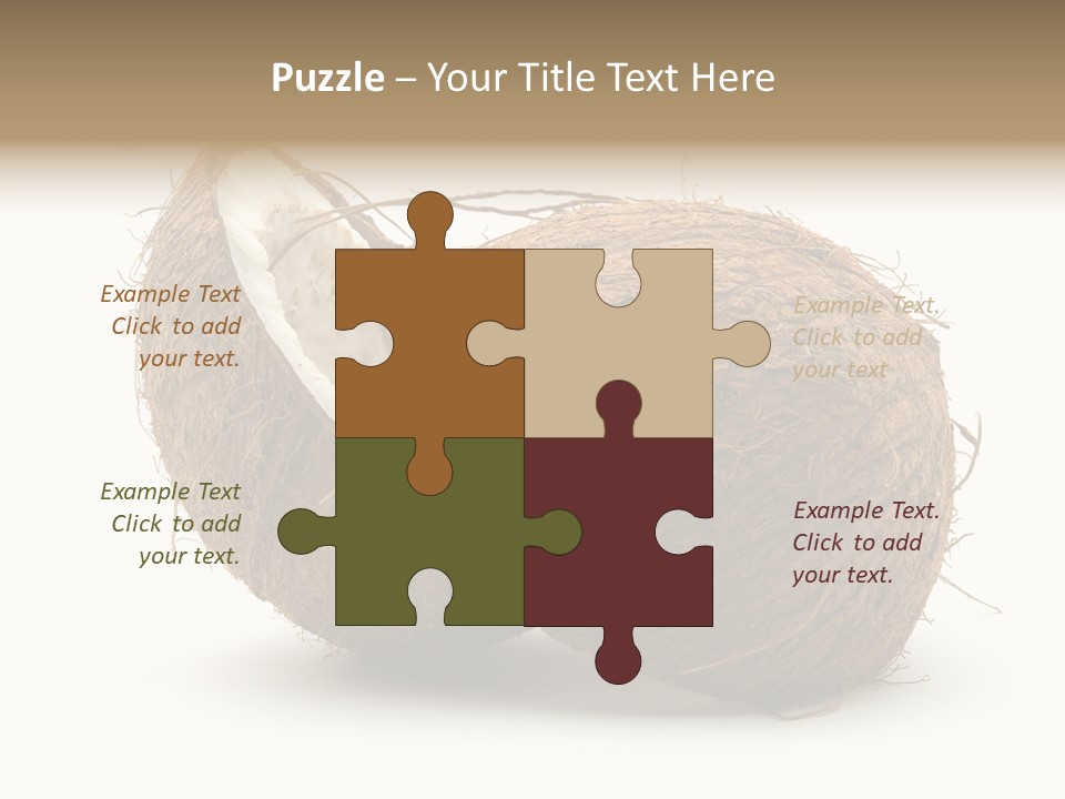 Coconut Palm Nut PowerPoint Template