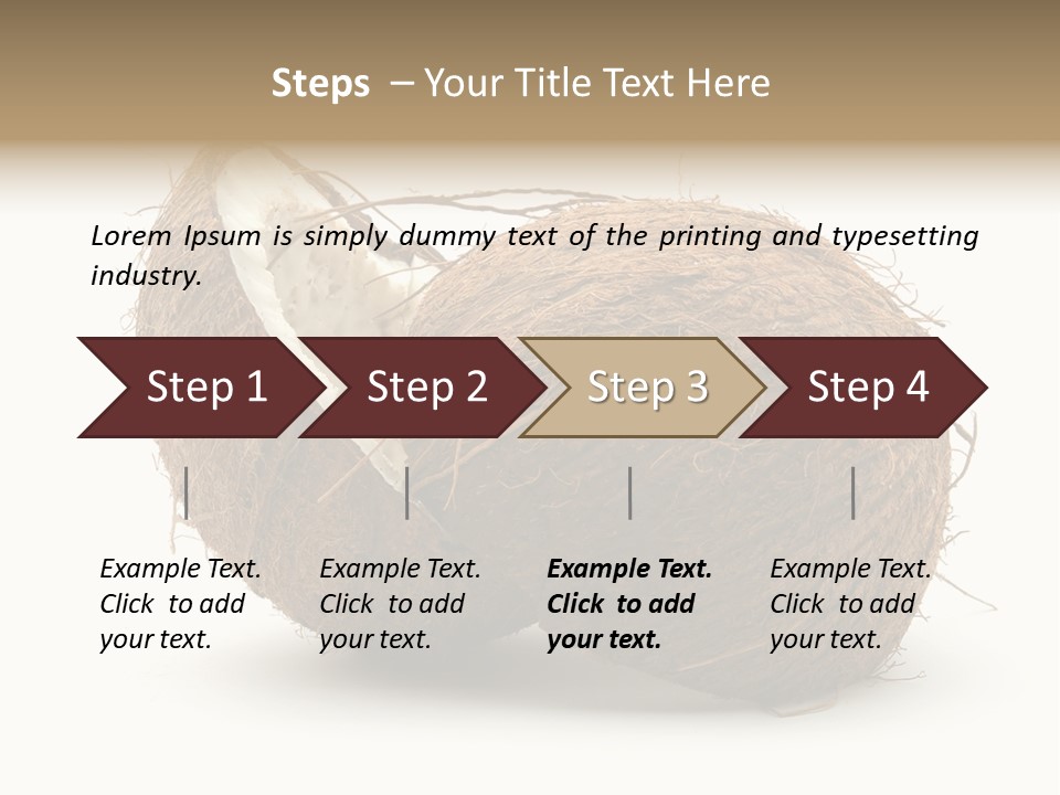 Coconut Palm Nut PowerPoint Template