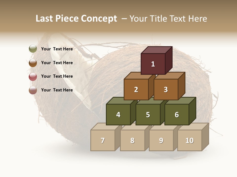 Coconut Palm Nut PowerPoint Template