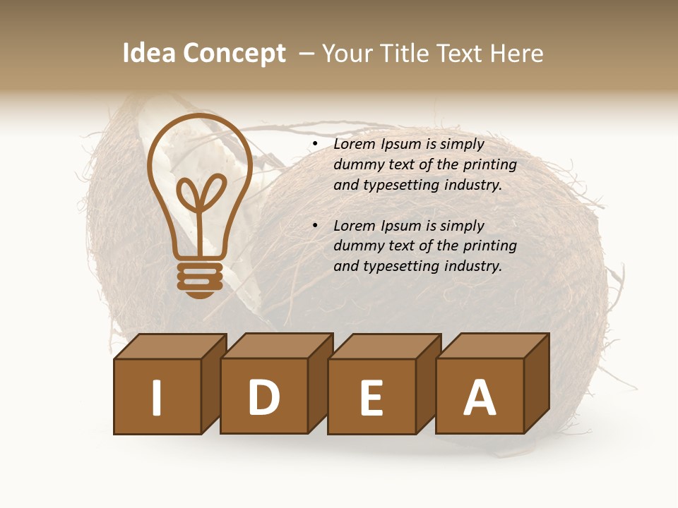 Coconut Palm Nut PowerPoint Template