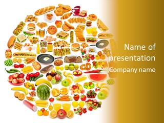 Pyramiden Calories Corn PowerPoint Template