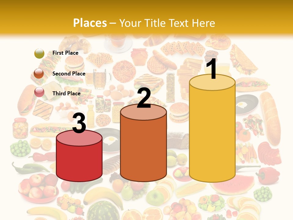 Pyramiden Calories Corn PowerPoint Template