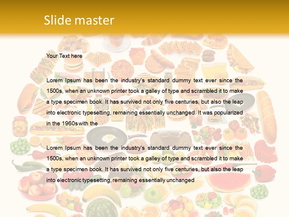Pyramiden Calories Corn PowerPoint Template