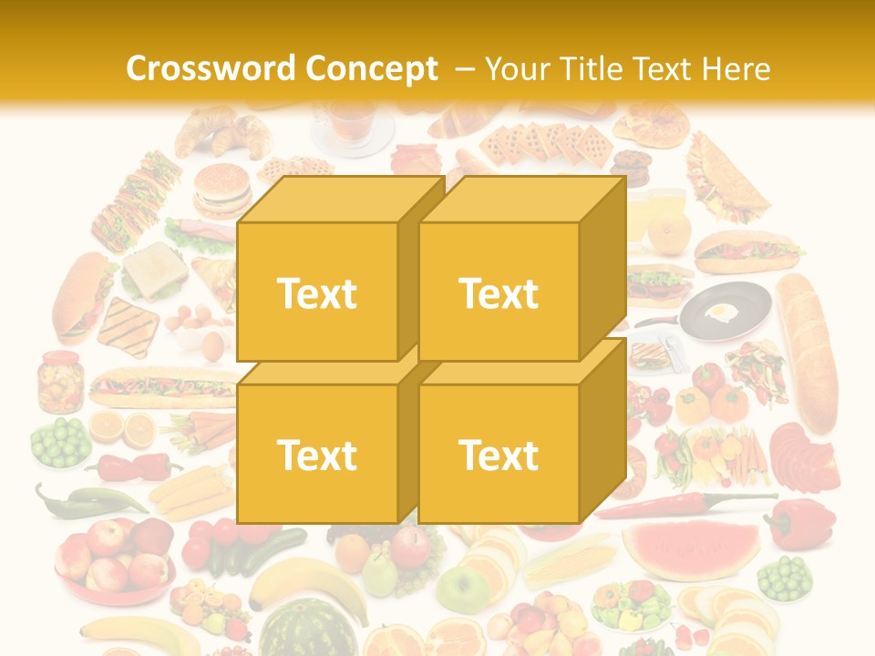 Pyramiden Calories Corn PowerPoint Template