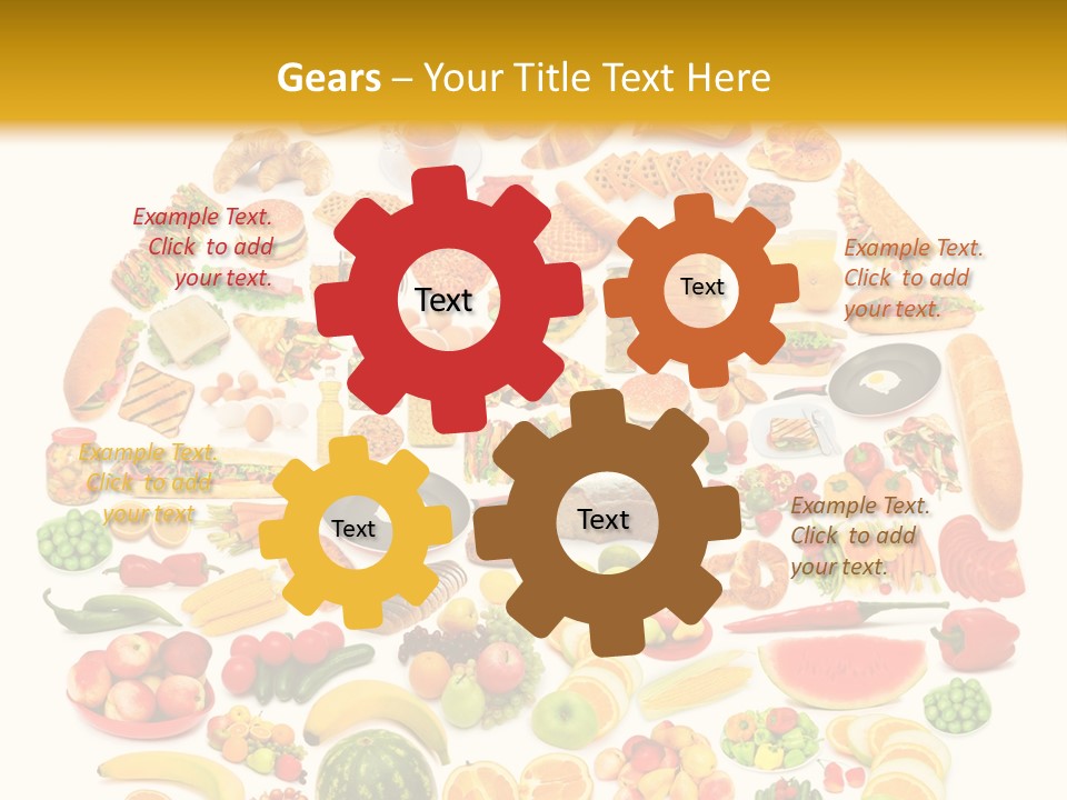 Pyramiden Calories Corn PowerPoint Template